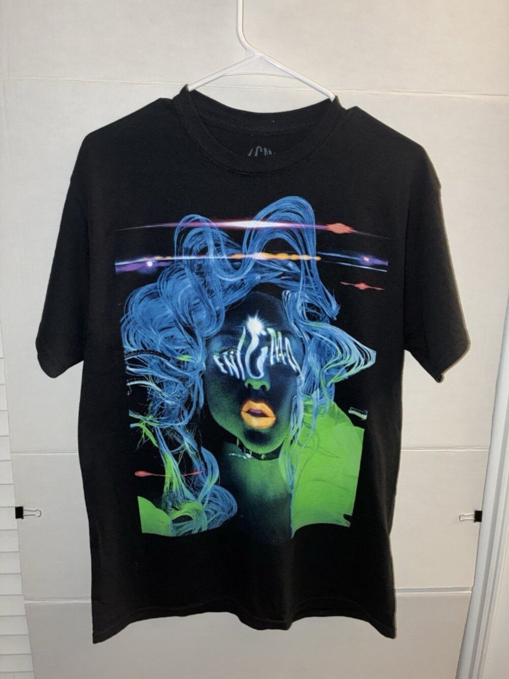 Lady Gaga Enigma Las Vegas Graphic T-Shirt Black Size M 100% Cotton